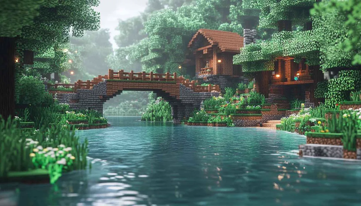 Minecraft Images: Lake Bridge
